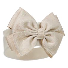 HB92-COF: Coffee Headband w/Glitter Bow